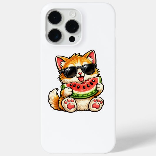 Coole Wassermelonen-Katze Case-Mate iPhone Hülle (Rückseite)