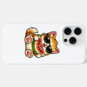 Coole Wassermelonen-Katze Case-Mate iPhone Hülle (Rückseite (Horizontal))