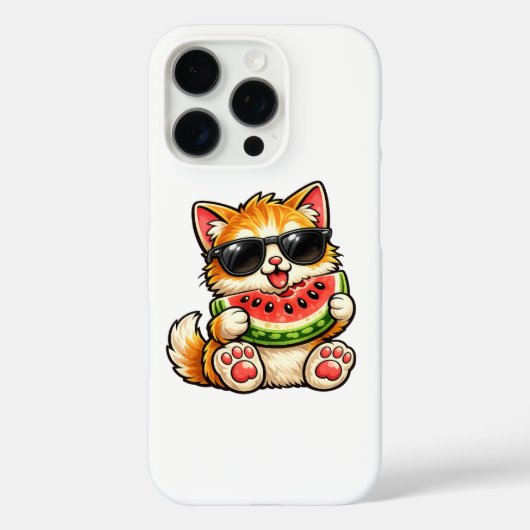 Coole Wassermelonen-Katze Case-Mate iPhone Hülle (Rückseite)