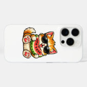 Coole Wassermelonen-Katze Case-Mate iPhone Hülle (Rückseite (Horizontal))
