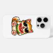 Coole Wassermelonen-Katze Case-Mate iPhone Hülle (Rückseite (Horizontal))
