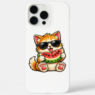 Coole Wassermelonen-Katze iPhone 16 Pro Max Hülle