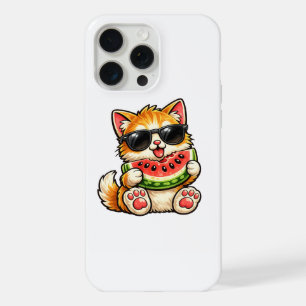 Coole Wassermelonen-Katze iPhone 15 Pro Max Hülle