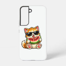 Coole Wassermelonen-Katze
