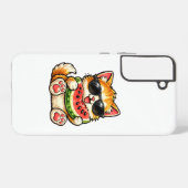 Coole Wassermelonen-Katze Samsung Galaxy Hülle (Rückseite (Horizontal))