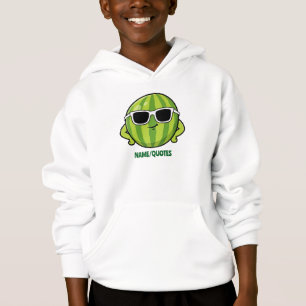 Coole Wassermelonen-Sonnenbrille Cartoon-Grafik Hoodie
