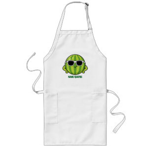 Coole Wassermelonen-Sonnenbrille Cartoon-Grafik Lange Schürze