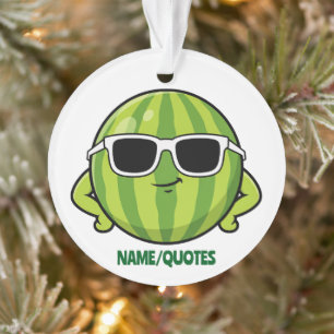Coole Wassermelonen-Sonnenbrille Cartoon-Grafik Ornament