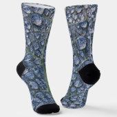 Coole Wassertropfen Tautextur abstrakt Monogramm Socken (Gewinkelt)