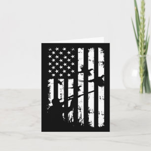 Coole Wasservögel Amerikanische Vintage US-Flagge Karte