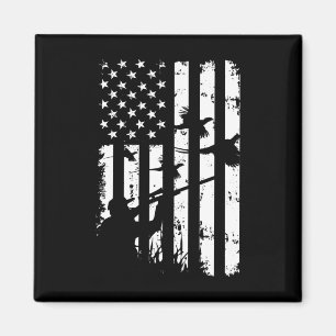 Coole Wasservögel Amerikanische Vintage US-Flagge Magnet