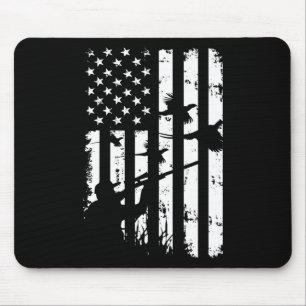 Coole Wasservögel Amerikanische Vintage US-Flagge  Mousepad