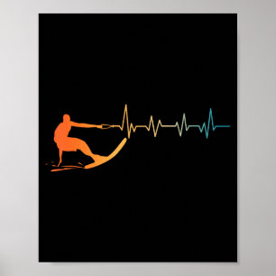 Coole Waterski-Kunst für Männer Frauen Water Ski C Poster