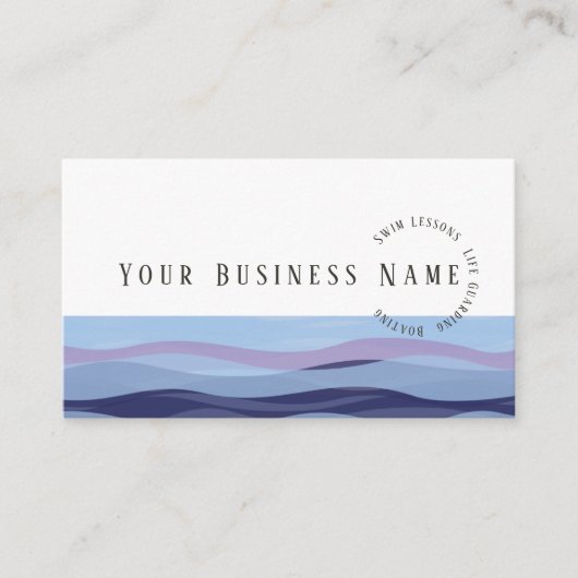 Coole Wave Business Card Visitenkarte (Vorderseite)