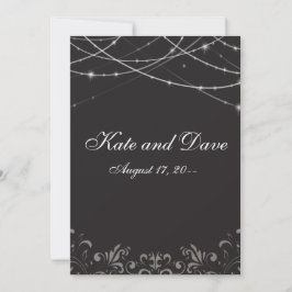 Coole Wedding Fab Black String Lights Einladung