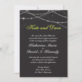 Coole Wedding Fab Black String Lights Einladung