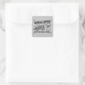 Coole Weide mit Brauerei Quadratischer Aufkleber (Tasche)