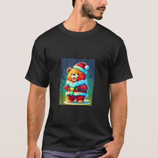 Coole Weihnachtsfeier Gummy Bärenkuche in St. T-Shirt (Vorderseite)