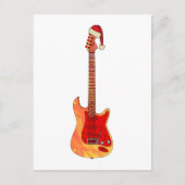 Coole Weihnachtsfeuergitarre Feiertagspostkarte (Vorderseite)