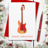 Coole Weihnachtsfeuergitarre Feiertagspostkarte
