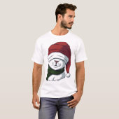 Coole Weihnachtskatze T-Shirt (Vorne ganz)