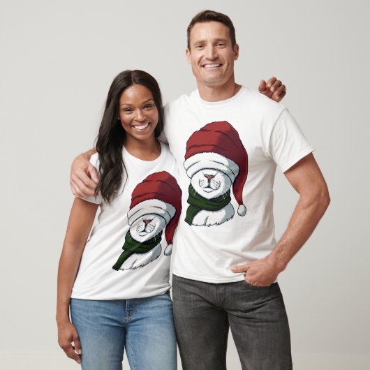 Coole Weihnachtskatze T-Shirt (Unisex)