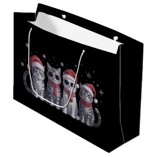 Coole Weihnachtskatzen Niedlich Cat Lover Cat Mama Große Geschenktüte
