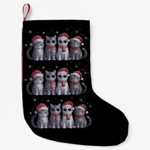 Coole Weihnachtskatzen Süße Katzenliebhaberin Katz Kleiner Weihnachtsstrumpf
