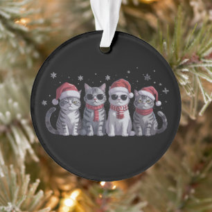 Coole Weihnachtskatzen Süße Katzenliebhaberin Katz Ornament