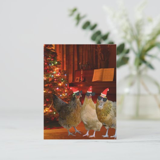 Coole Weihnachtsmänner Feiertagspostkarte (Stehend Vorderseite)