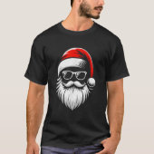 Coole Weihnachtsmannmütze Bart Sonnenbrille Grandp T-Shirt (Vorderseite)