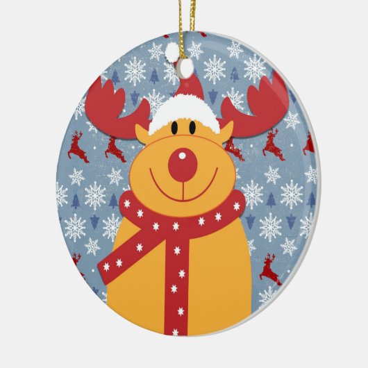 Coole Weihnachtsren-Keramik-Verzierung Keramik Ornament (Links)