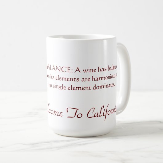 Coole Wein Land Kaffee Tasse! Kaffeetasse (VorderseiteRechts)