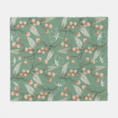 Coole Weise grün Trendfarben florale Hintergrund f Fleecedecke (Vorderseite (Horizontal))