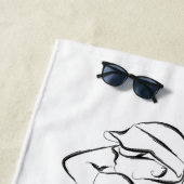 Coole Weiße Moderne Ihren Namen hinzufügen Kundens Strandtuch (Beispiel)