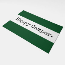 Coole weiße Streifen Happy Camper Retro Text