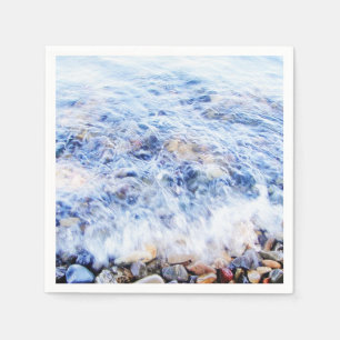 Coole Welle des blauen Wassers der Serviette
