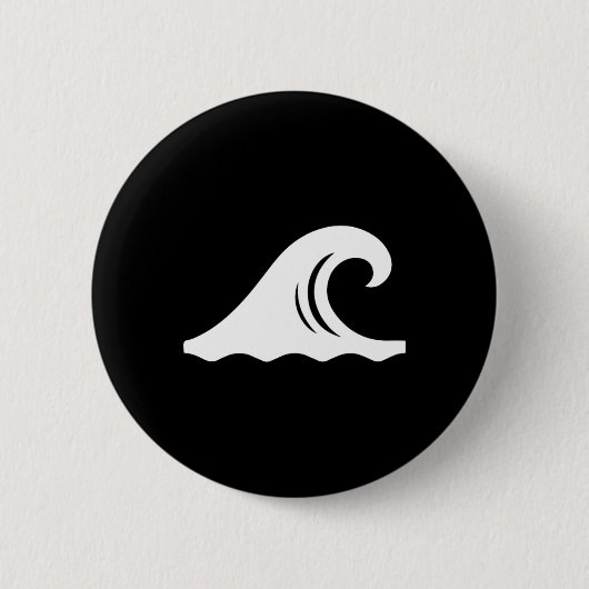 Coole Wellen Symbol Surfer Surfen Surf Küstenstran Button (Vorderseite)