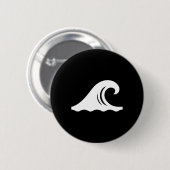 Coole Wellen Symbol Surfer Surfen Surf Küstenstran Button (Vorne & Hinten)