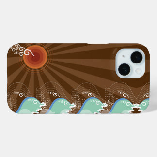 Coole Wellen Tropischer Sommer Sonnenbraun Streife Case-Mate iPhone Hülle
