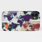 coole Weltkarte Case-Mate iPhone Hülle (Rückseite (Horizontal))