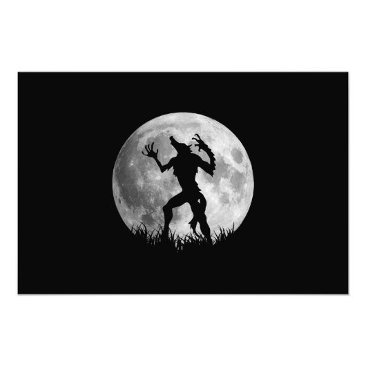 Coole Werewolf Vollmond Transformation Fotodruck (Vorne)