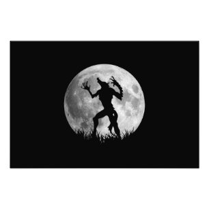 Coole Werewolf-Vollmond-Umwandlung Fotodruck