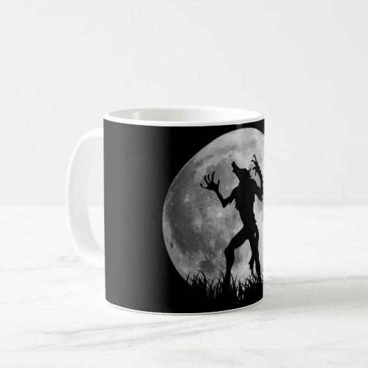 Coole Werewolf-Vollmond-Umwandlung Kaffeetasse (Vorderseite Links)