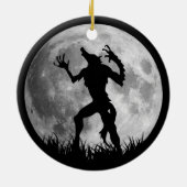 Coole Werewolf-Vollmond-Umwandlung Keramikornament (Hinten)