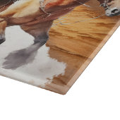 Coole Western Cowboy-Szene Schneidebrett (Ecke)