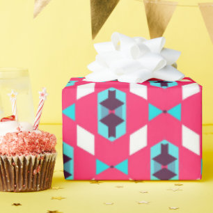 Coole Whimsical Initial Geometric Baby Geburtstag Geschenkpapier
