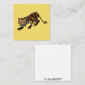 Coole Wildkatze - TIGER - Wildtiere - Gelb Mitteilungskarte (Vorne/Hinten)