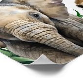 Coole Wildtiere Geburtstagsparty Begrüßung Poster (Ecke)