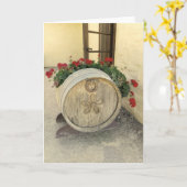 Coole Wine Barrel Blume Grußkarte! Karte (Gelbe Blume)